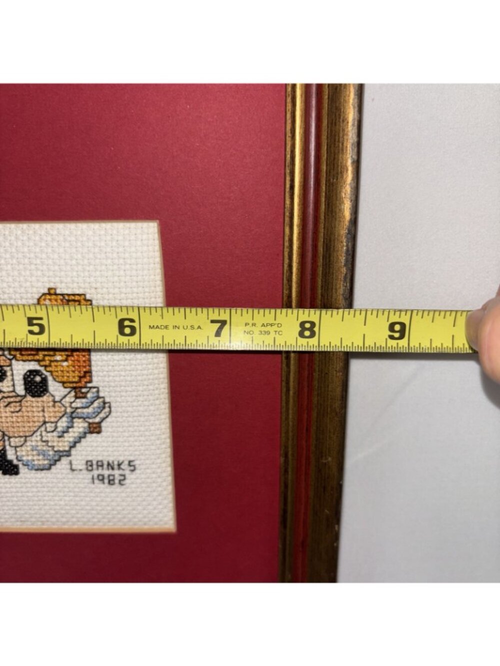 Disney CHRISTMAS Cross Stitch Matted Framed Mickey Donald Pluto And Chip N Dale - Picture 7 of 8